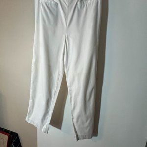 Talbot's white stretch side-zip jean.  Stretch cotton.  Size 6.